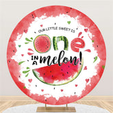 Lofaris Little Sweet Is One In A melon Round Birthday Backdrop
